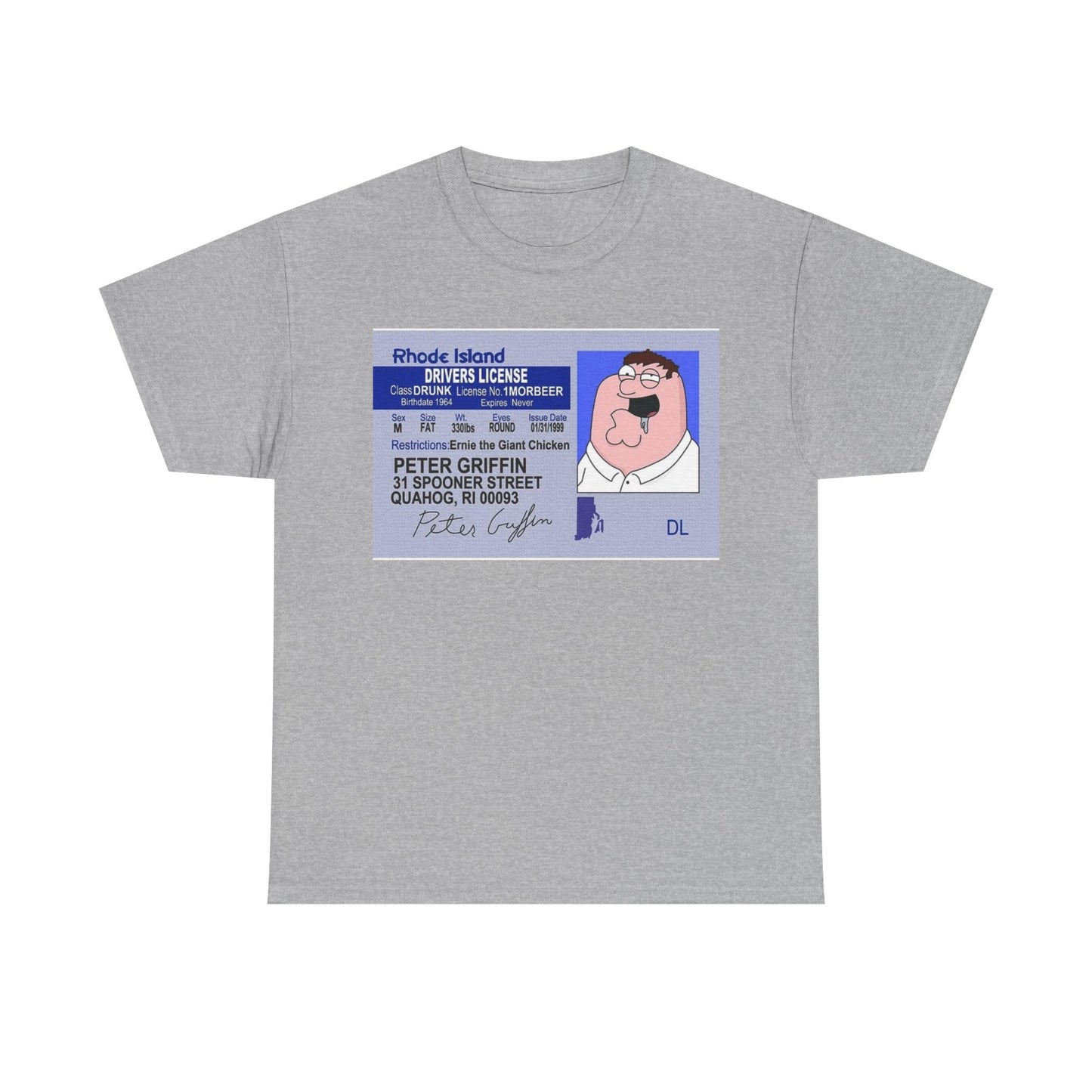 Peter Griffin Driver's License Graphic Tee